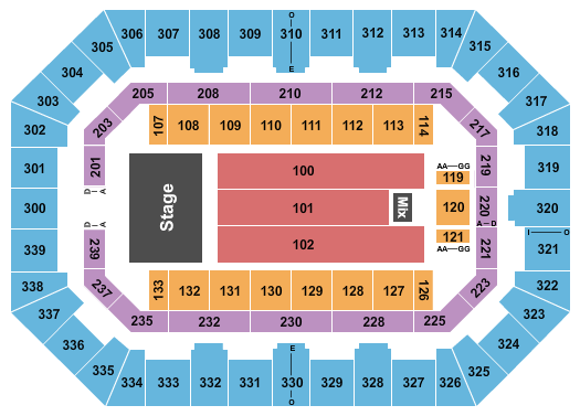 seating chart for La Crosse Center - Endstage2 - eventticketscenter.com