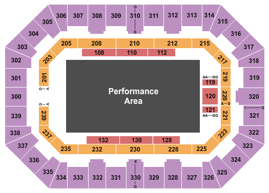 seating chart for La Crosse Center - Rodeo - eventticketscenter.com