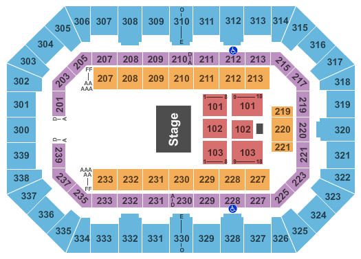 La Crosse Center TSO Seating Chart