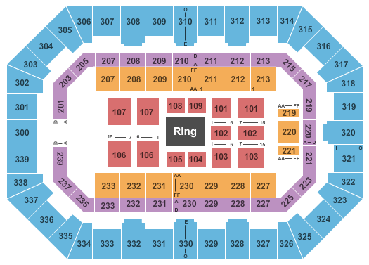 La Crosse Center WWE Seating Chart