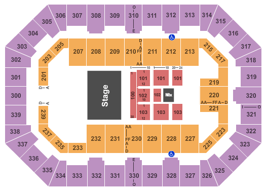 La Crosse Center ZZ Top Seating Chart