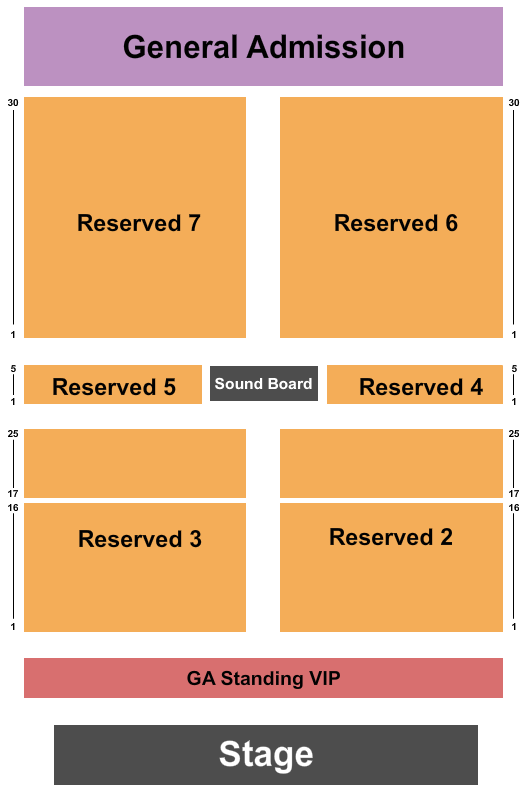 La Hacienda Event Center Endstage GA Pit Seating Chart