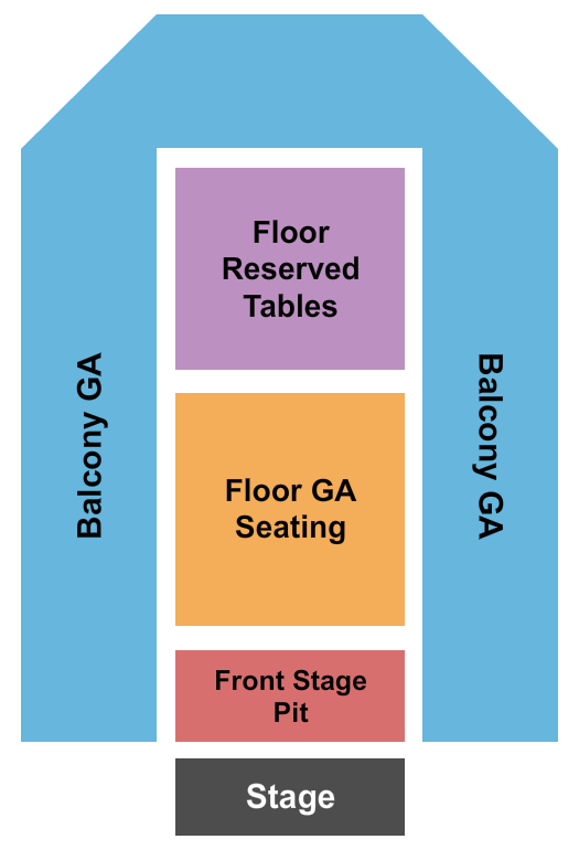 La Porte Civic Auditorium seating chart with row numbers