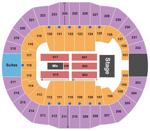 Cajundome Interactive Seating Chart