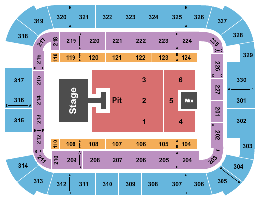 Find your seats with this Lake Charles Event Center Seating Chart