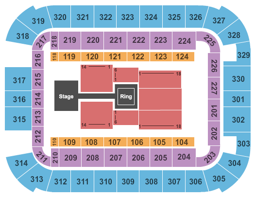 Lake Charles Event Center WWE Smackdown Seating Chart