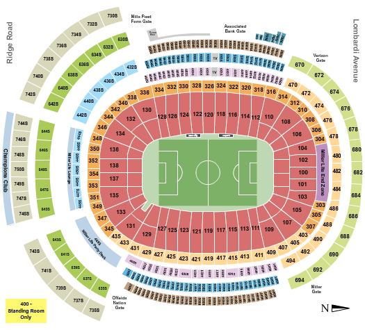 Lambeau Field Soccer Seating Chart