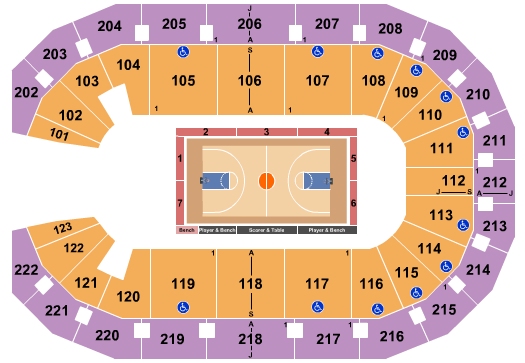 Landers Center Basketball-Globetrotters Seating Chart