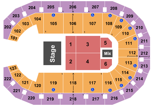 Landers Center End Stage 2 Seating Chart