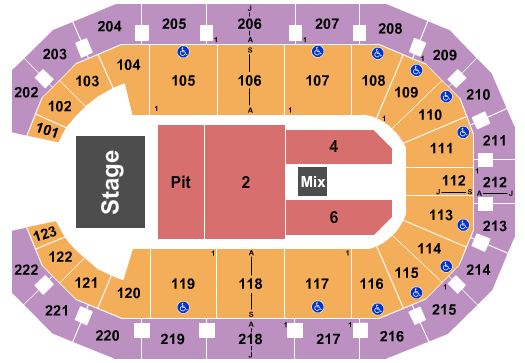 Landers Center Endstage Pit Seating Chart