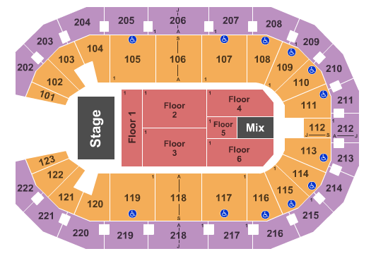 Landers Center End Stage Seating Chart