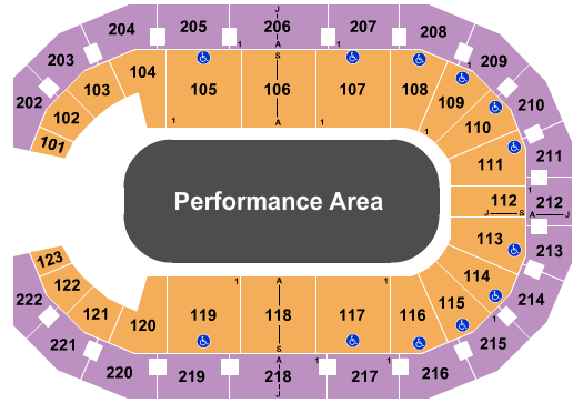 Landers Center Performance Area Seating Chart