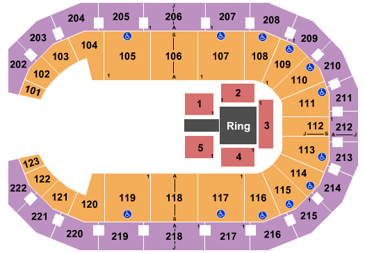 Landers Center WWE NXT Live Seating Chart