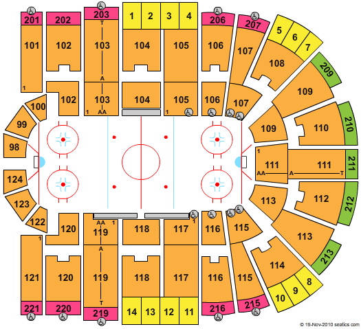 Sames Auto Arena Hockey Seating Chart