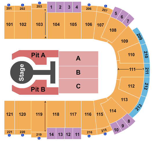 Sames Auto Arena Peso Pluma Seating Chart