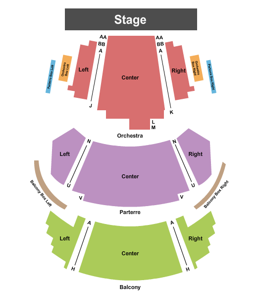 Larson Memorial Concert Hall At Oscar Larson PAC Endstage Seating Chart