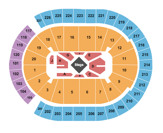 T-Mobile Arena Endstage Seating Chart