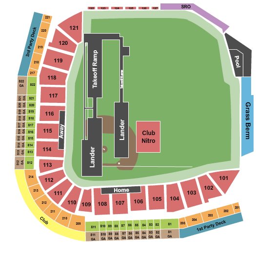 Las Vegas Ballpark Nitro Circus Seating Chart