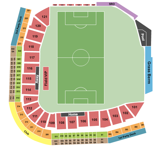 Las Vegas Ballpark Soccer Seating Chart
