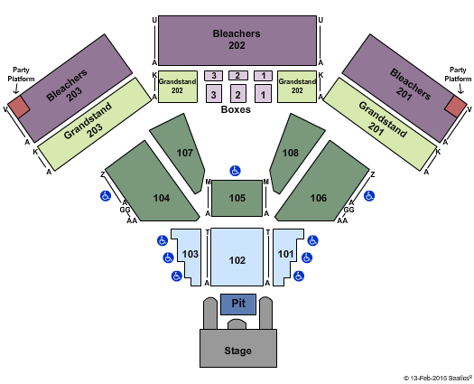 Laughlin Events Center Endstage Pit - 200s Bleachers Seating Chart