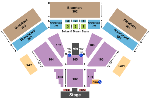 Laughlin Events Center Seating Chart