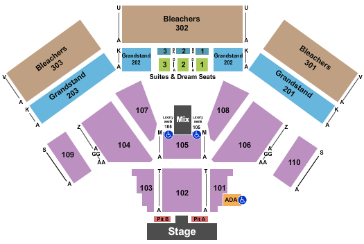 Laughlin Events Center Seating Chart