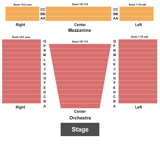 Laura Pels Theatre - Steinberg Center Seating Map