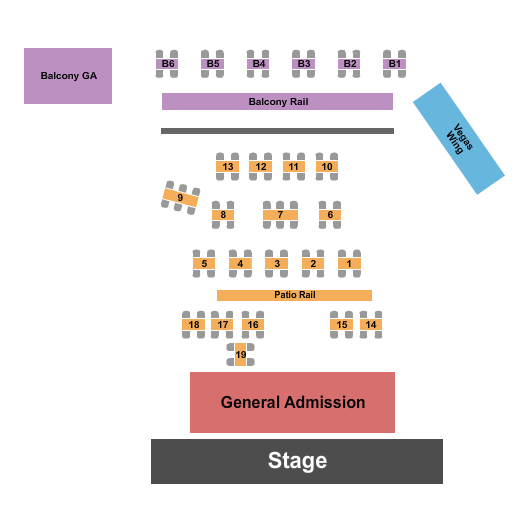 Lava Cantina The Colony Endstage & Tables 7 Seating Chart