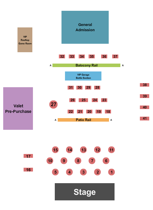 Lava Cantina The Colony Endstage Tables Seating Chart