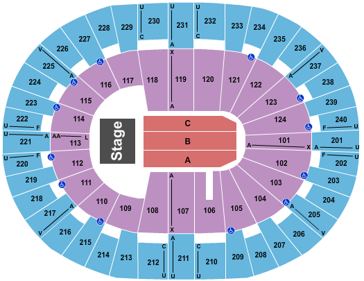 Lawrence Joel Veterans Memorial Coliseum Endstage Seating Chart