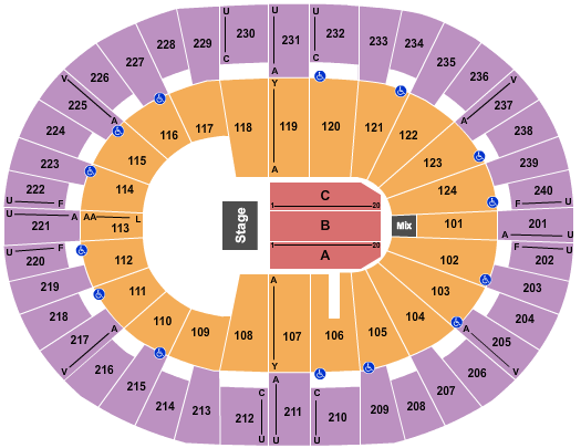 Lawrence Joel Veterans Memorial Coliseum Half House 1 Seating Chart