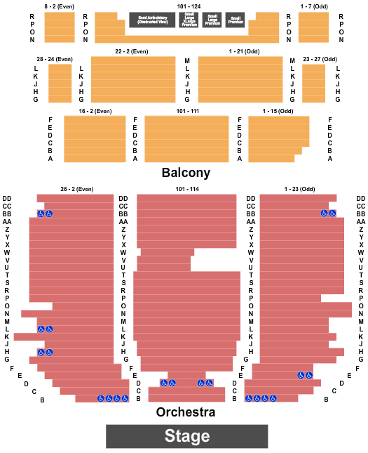 Laxson Auditorium Seating Chart