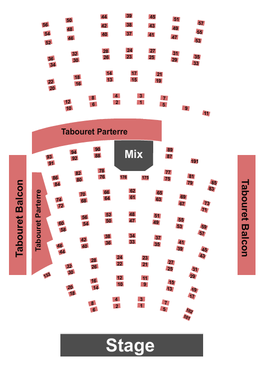 Le Club Square Dix30 End Stage Seating Chart