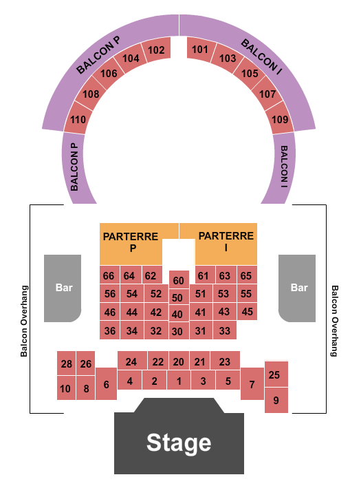 Le Studio TD Endstage Tables Seating Chart