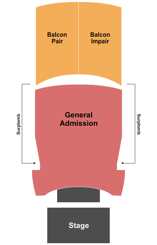 Le Theatre Capitole Endstage GA/Res Balc Seating Chart