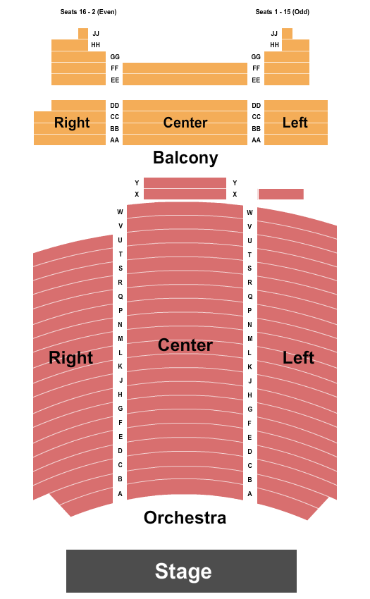 Lebanon Opera House End Stage Seating Chart