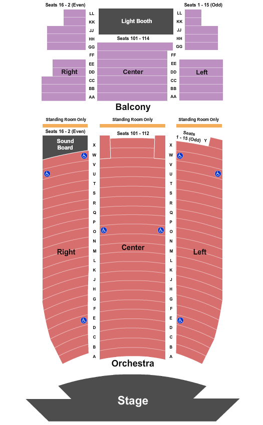 Lebanon Opera House End Stage Seating Chart