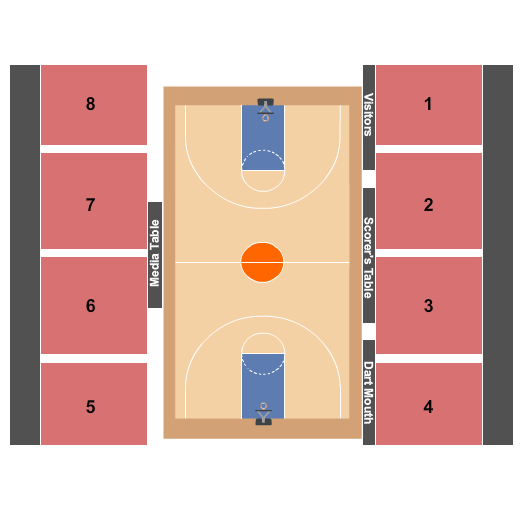 Leede Arena Basketball Seating Chart