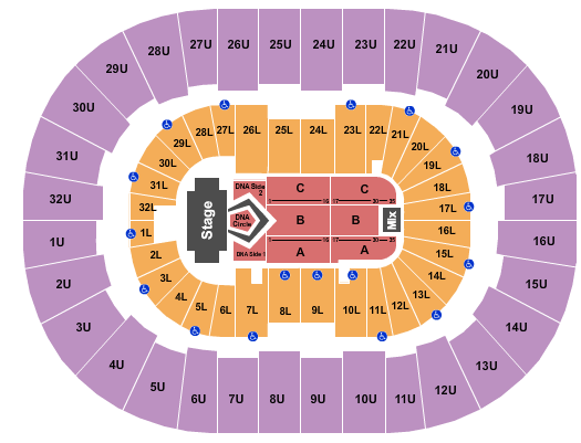 Legacy Arena at The BJCC Backstreet Boys Seating Chart