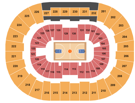 seating chart for Legacy Arena at The BJCC - Basketball 2022 - eventticketscenter.com