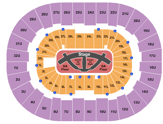 Seating Chart For Carrie Underwood