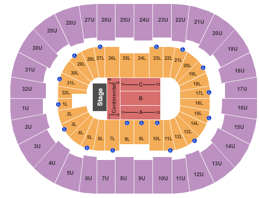 Legacy Arena at The BJCC Charlie Wilson Seating Chart