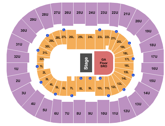 Legacy Arena at The BJCC Five Finger Death Punch Seating Chart
