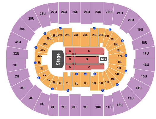 Legacy Arena at The BJCC Fleetwood Mac Seating Chart