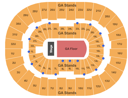 Legacy Arena at The BJCC General Admission Seating Chart
