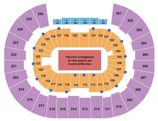 Legacy Arena at The BJCC Generic Floor-2 Seating Chart