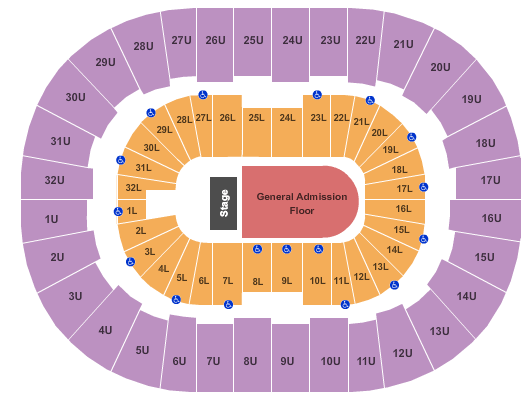 Legacy Arena at The BJCC Half House Seating Chart