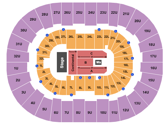 Legacy Arena at The BJCC Janet Jackson Seating Chart