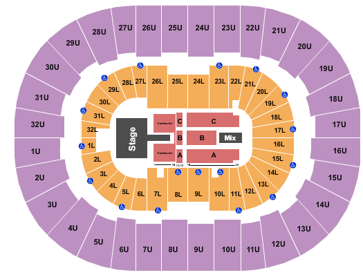 Legacy Arena at The BJCC Journey Seating Chart