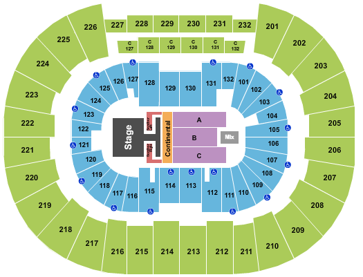 Legacy Arena at The BJCC Kenny Chesney Seating Chart